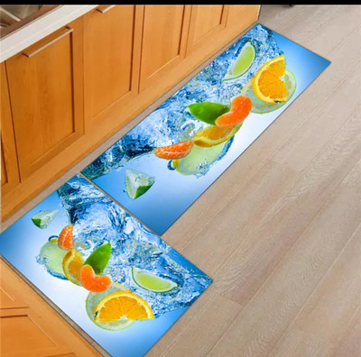 Shri Radhe Enterprises Rubber Floor Mat(Multicolor, Large, Pack of 2)