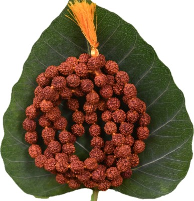 ng gems Original 5 Mukhi Rudraksha Mala 108 Beads For Pooja/Wood Chain Wood Chain (Pack of 1)-71 Wood Chain