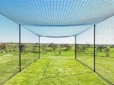 Amz Sports Nets Standard Cricket Practice/Training Net for Ground BLUE 1Side1.5MM THICK(10 X100FT Cricket Net(Blue)
