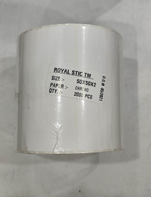 ROYAL STIC Barcode Labels Self Adhesive Paper Label(White)