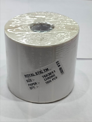 ROYAL STIC Barcode Labels Self Adhesive Paper Label(White)