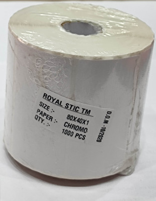 ROYAL STIC Barcode Labels Self Adhesive Paper Label(White)