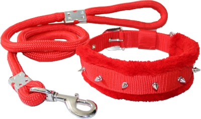 Petshop7 Dog Collar & Leash(Medium, Red)