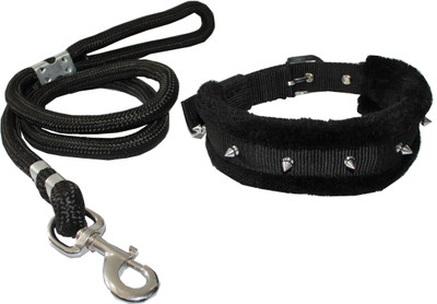 Petshop7 Dog Collar & Leash(Large, Black)
