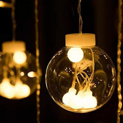 spark world 12 LEDs 2.5 m Yellow Steady, Flickering Ball Rice Lights(Pack of 1)