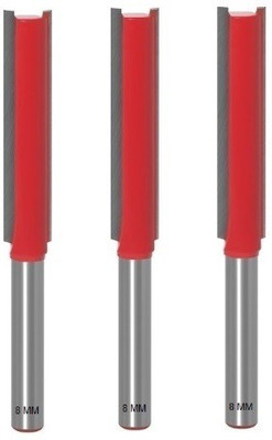 LIEUTENANT Shank-8MM {Dia.10 MM} Extra Long [50 MM] Straight Wood Router -Bits. Hand Tool Kit(3 Tools)