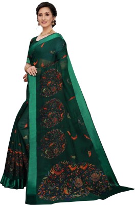 Tilak International Printed Daily Wear Georgette Saree(Green)