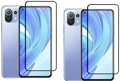 Bodoma Edge To Edge Tempered Glass for Mi 11 Lite pack of 2(Pack of 2)