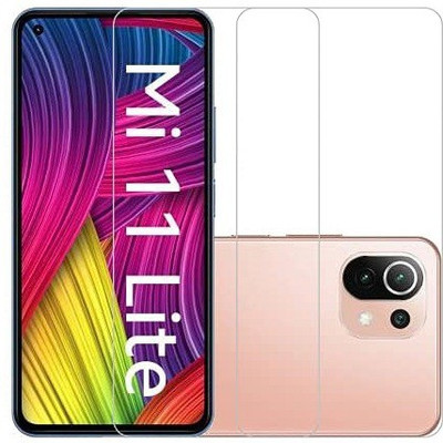 Bodoma Tempered Glass Guard for Mi 11 Lite pack of 2(Pack of 2)