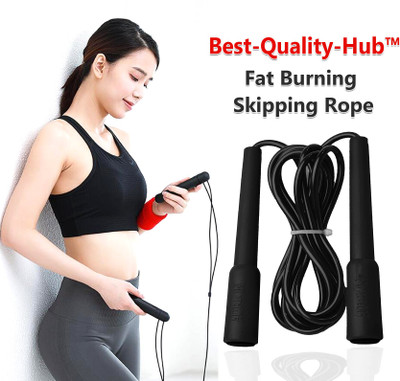 Best-Quality-Hub skipping ropes for men sports Freestyle Skipping Rope(Black, Length: 178 cm)
