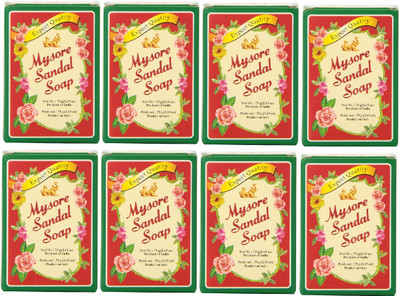 MYSORE SANDAL Sandal Wood Soap - 8 x 75 g Packs(8 x 75 g)
