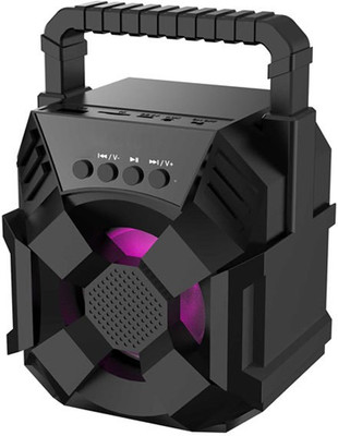 kluzie NEW ARRIVAL WS-01 Super Bass Portable Wireless sub woofer Sound Box system Multimidea Speaker Led Light mini Home theatre AUX supported Carry Handle Speaker FM Radio USB, Micro SD Card Reader 10 W Bluetooth Speaker(Black, Stereo Channel)