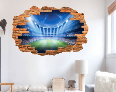 Jump up 60 cm Wall hole';''>Football>'' Self Adhesive Sticker(Pack of 1)