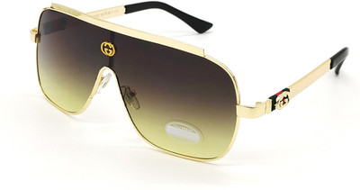BAJERO Retro Square Sunglasses(For Men & Women, Brown)