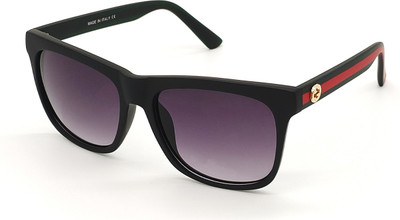 BAJERO Retro Square Sunglasses(For Men & Women, Black)