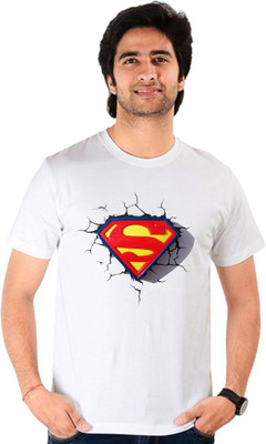 stop & shop Printed Men Round Neck White T-Shirt