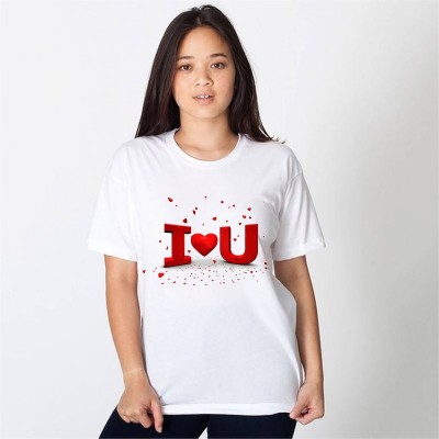 HamsaMART.com Printed Women Round Neck White T-Shirt