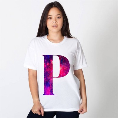 HamsaMART.com Printed Women Round Neck White T-Shirt