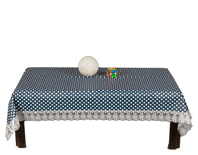 DPA Collection Printed 4 Seater Table Cover(Blue, PVC)
