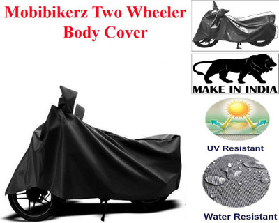 mobibikerz Two Wheeler Cover for Vespa(Vespa VXL 125, Black)