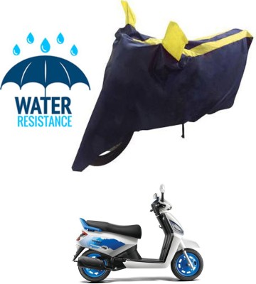 RONISH Waterproof Two Wheeler Cover for Mahindra(Gusto 125, Blue, Yellow)