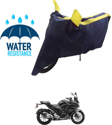 RONISH Waterproof Two Wheeler Cover for Yamaha(Fazer 25, Blue, Yellow)