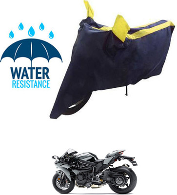 RONISH Waterproof Two Wheeler Cover for Kawasaki(Ninja H2, Blue, Yellow)