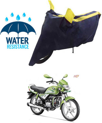RONISH Waterproof Two Wheeler Cover for Hero(CD deluxe, Blue, Yellow)