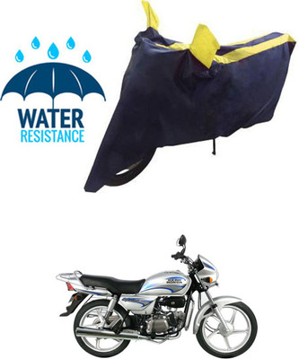 RONISH Waterproof Two Wheeler Cover for Hero(Splendor Plus, Blue, Yellow)