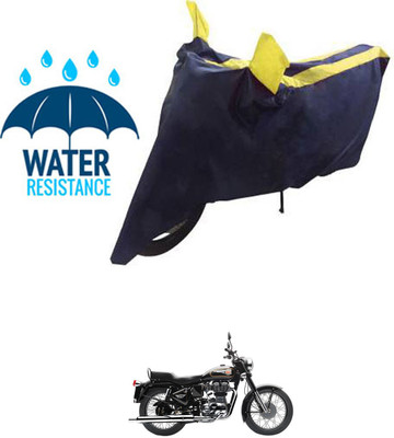RONISH Waterproof Two Wheeler Cover for Royal Enfield(Bullet Trials 350, Blue, Yellow)