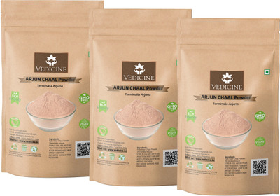VEDICINE Arjun Chaal Powder 300 grams Arjun Bark Powder TERMINALIA ARJUNA(3 x 100 g)