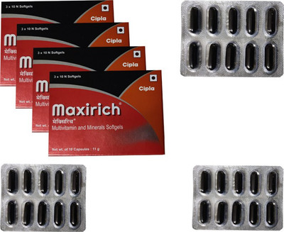 Maxirich multivitamin softgel pack of 4(4 x 30 No)