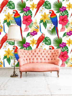 BPDESIGNSOLUTION Floral & Botanical Multicolor Wallpaper(41 cm x 244 cm)