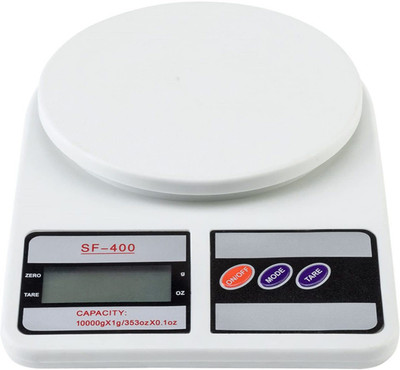 TANISHKA EXPORT SF-400 Backlight LCD Display Multipurpose Portable Digital Kitchen Products Weighing Measuring Scale for Grocery & Food Seller Weighing Scale(White)