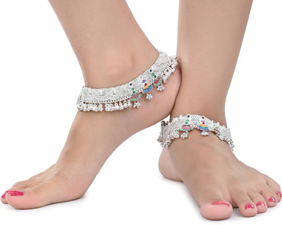 AanyaCentric Alloy Anklet(Pack of 2)
