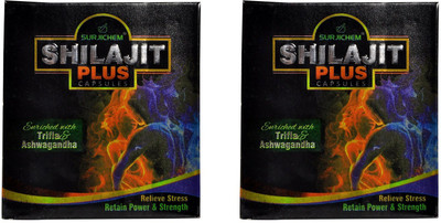 Surjichem Shilajit Plus Capsule Pack Of 2 Each Of 60 Capsules(Pack of 2, 120 Capsules)