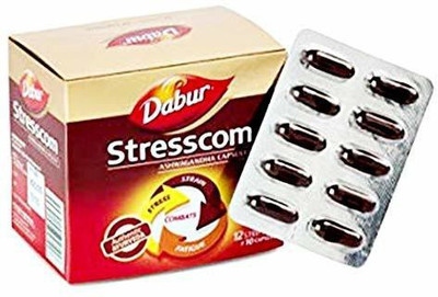 Dabur Stresscom Capsules (60caps)(Pack of 6, 60 Tablets)