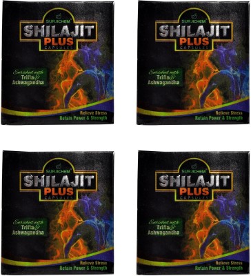 Surjichem Shilajit Plus Capsule Pack Of 4 Each Of 60 Capsules(Pack of 4)