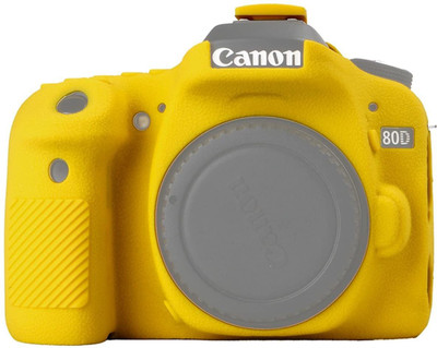 Digicom Silicone Cover Protective Camera Case Cover for Canon 80d-YELLOW  Camera Bag(Yellow)