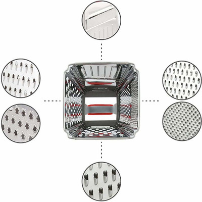 SWISS WONDER 1028-Fruit and Vegetable Slicer Vegetable Grater(1 x 5in1 Grater and Slicer with 4 Sides)