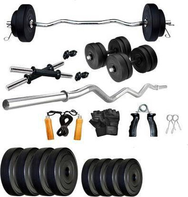 SBR Sports 10.5 kg 10KG ADJUSTABLE HOME GYM COMBO WITH 19MM 3FEET CURL ROD Home Gym Combo