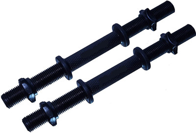 SBR Sports Dumbbell Rod Gym Rod with Plastic Nuts Weight Lifting Bar Black (Pack of 2 Pcs) Fixed Weight Dumbbell(0.4 kg)