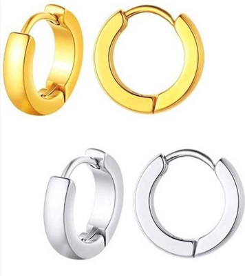 MEENAZ Mens Earing & Women Earring Fashion Jewellery Valentine gift Single Silver Platinum Multi Black Surgical Plug barbell Hoops Ear piercing Studs Jewelry Style design Stylish Fancy Party wear casual High Gold Polish daily use simple Magnetic Pierced Round pressing Magnet Dumbell Multicolor press