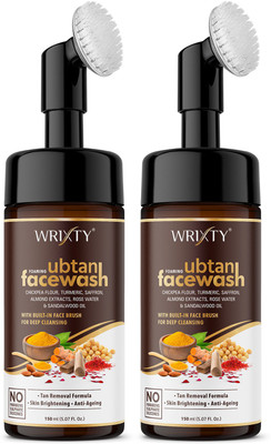 Wrixty Ubtan Foaming Turmeric&Saffron for Skin brightening Deep Cleansing . Men & Women All Skin Types Face Wash(300 ml)