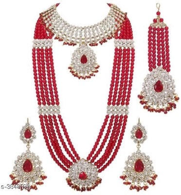 CATALYST Brass Red Jewellery Set(Pack of 1)