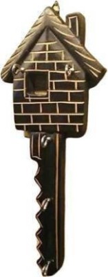 KHUSUBHDECOR kd05 chabi wala brown key holder Wood Key Holder(5 Hooks, Brown)