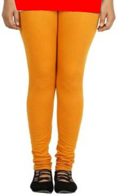 ADJ Churidar  Western Wear Legging(Yellow, Solid)