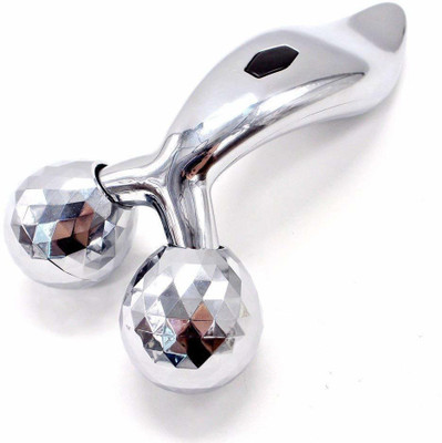 Sellzie 3D Massager Roller 3D Massager Roller 360 Rotate Face Full Body Shape Skin Lifting Wrinkle Remover Facial Massage Relaxation Tool Massager(Silver)
