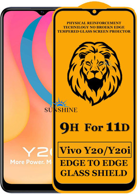 SUNSHINE Edge To Edge Tempered Glass for Vivo Y20i(Pack of 1)