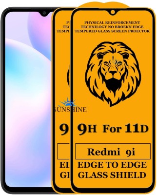 SUNSHINE Edge To Edge Tempered Glass for Redmi 9i(Pack of 2)